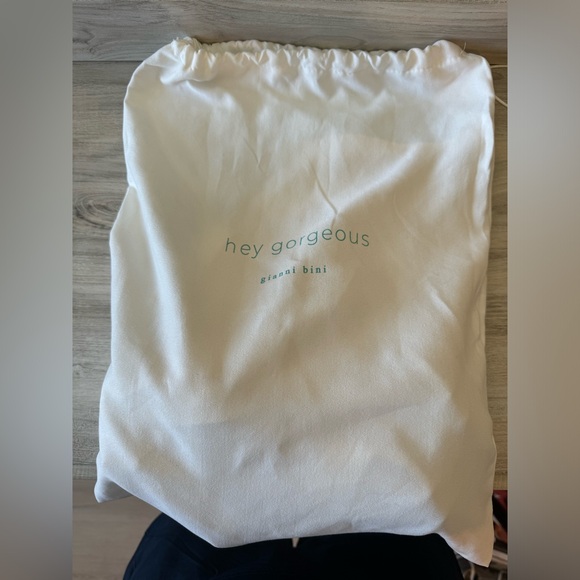 Gianni Bini Cream Satin Heels with Rhinestone Strap - Picture 8 of 14